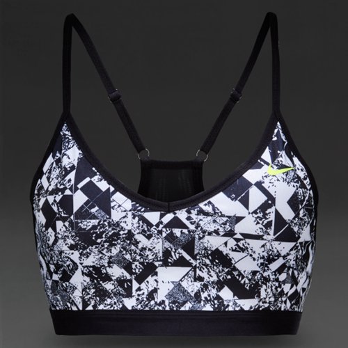 Nike Pro Indy Jewels Bra White / Black / Black / Volt for Women